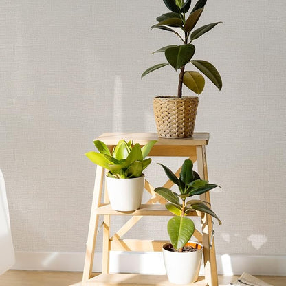TANONE Contact Paper Peel and Stick 23.6" W X394 L, Grasscloth Wallpaper Self - Image 4