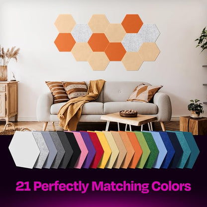 Acoustic Panels 12-Pack Soundproof Wall Panels 12"X10.4"X0.4" Sound Panels High - Image 5