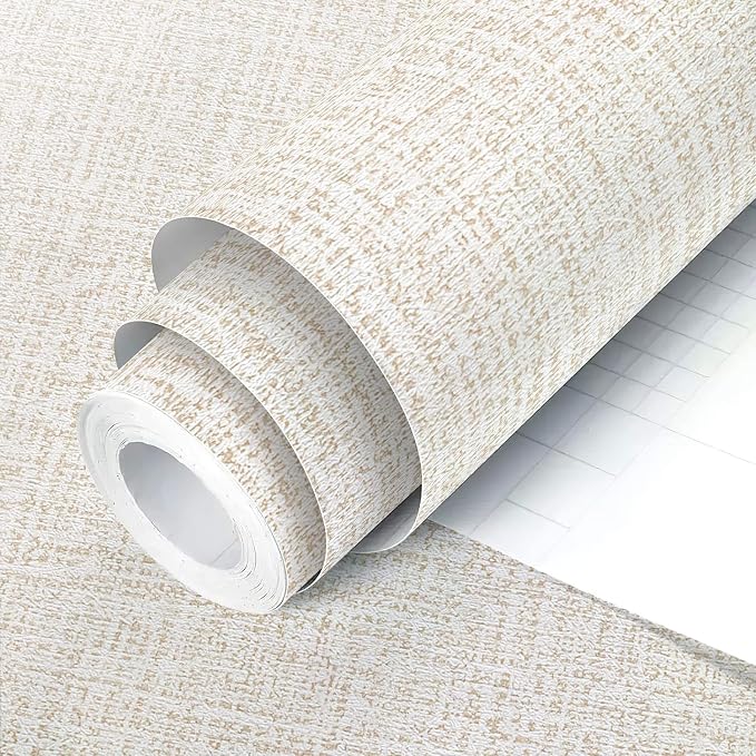 Beige Wallpaper Grasscloth Peel and Stick Wallpaper Contact Paper by lenify