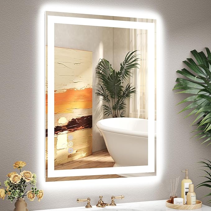 28x36 LED Bathroom Mirror with Lights, Super Bright Front & Backlit Vanity by GreatMirrorTalksItself
