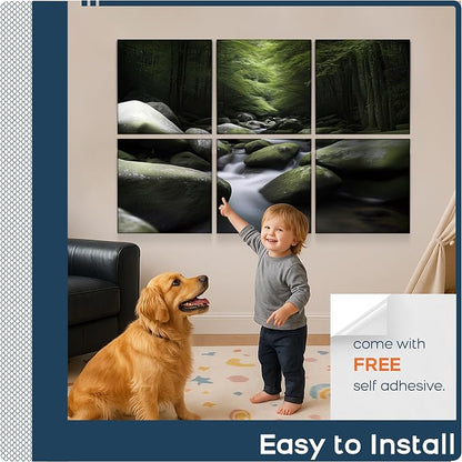 BUBOS 6 Pack Self-Adhesive Acoustic Wall Panels, 70.8" x 47.2" Sound Panels - Image 8