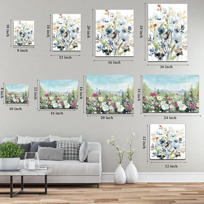 EOBTAIN Zen Flower Canvas Wall Art Bathroom Butterfly and Water Lily Stone - Image 9