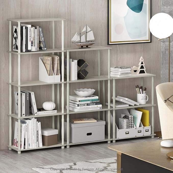 Furinno Turn-N-Tube 3-Tier Compact Multipurpose Shelf Display Rack - Image 2