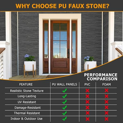 ROOMTEC 6-Packs Faux Stone Wall Covering Panels - Image 8