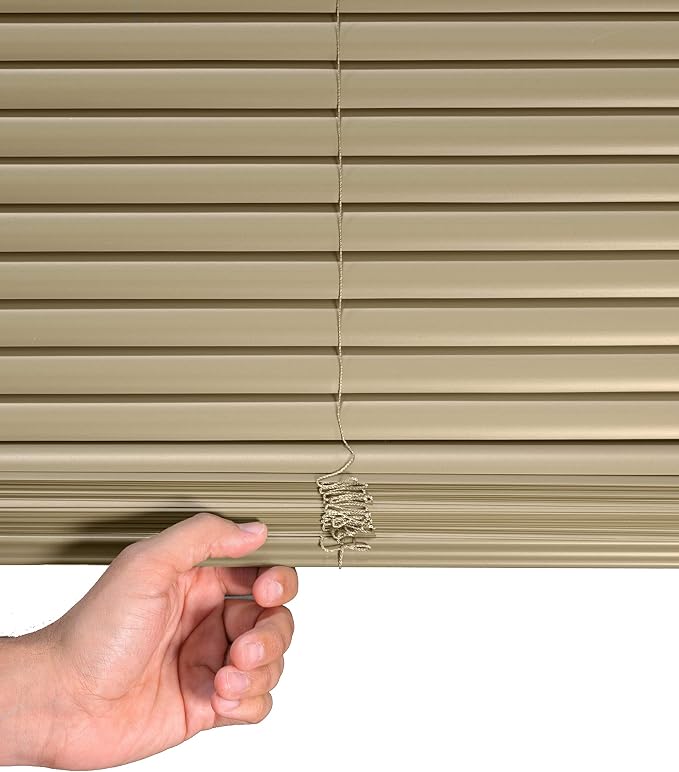 CHICOLOGY Mini Blinds for Indoor Windows – 24"W x 36"H, Cappuccino Horizontal - Image 4