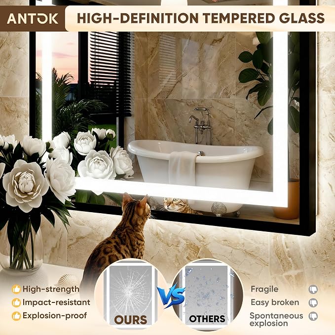 Antok 30X36 LED Bathroom Mirror - Image 4