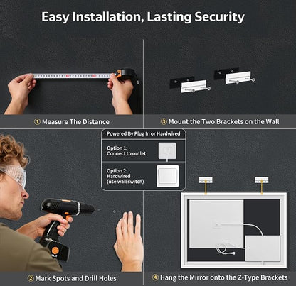 48"x30" LED Bathroom Mirror - Image 9