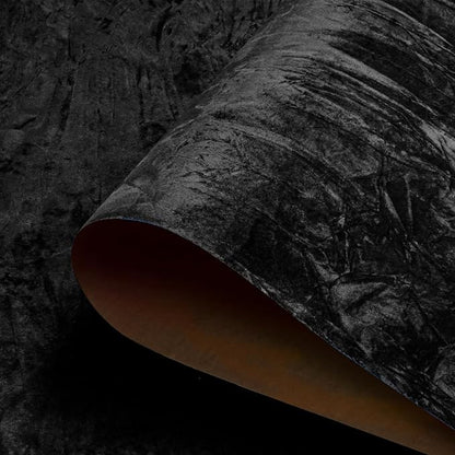 Self Adhesive Velvet Wallpaper Black Soft Velvet Fabric Wallpaper 17.7"x80" by HelloWall