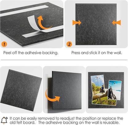 MaxGear Large Cork Board for Wall 48" x 36" Dark Gray Bulletin Board, 12 Pack - Image 4
