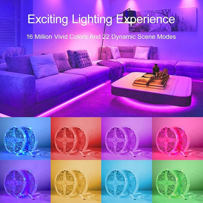 100 FT LED Lights For Bedroom，With 44 Key Infrared Remote Control And Bluetooth - Image 7
