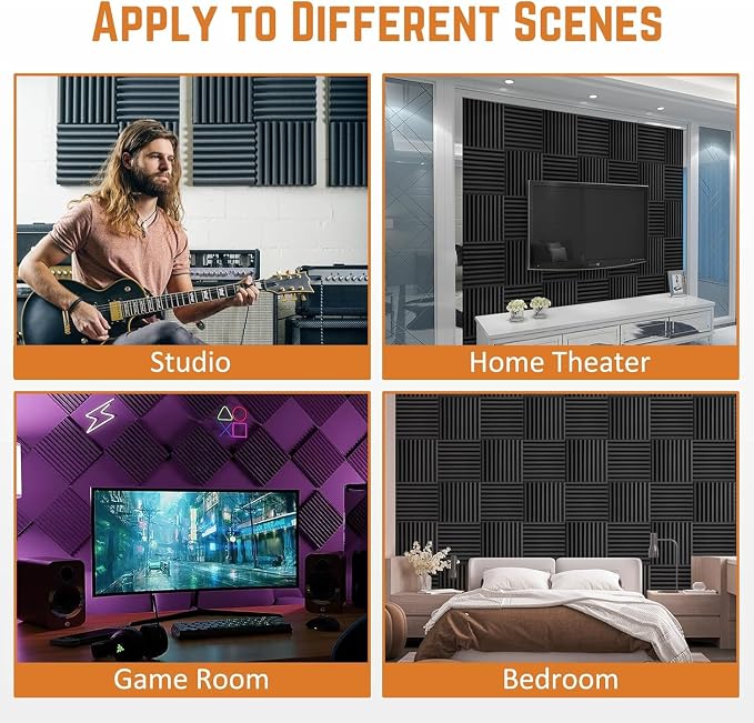 Acoustic Foam Panels Sound Absorbing 12 Pack - Image 5