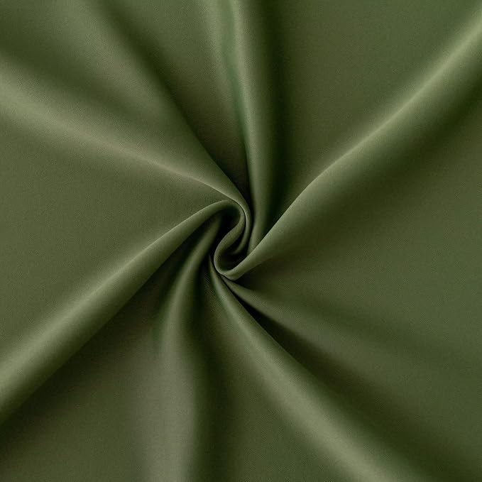 IGEMAEVE Olive Green Curtains 108 Inch Length 2 Panels Set, Light Filtering - Image 6