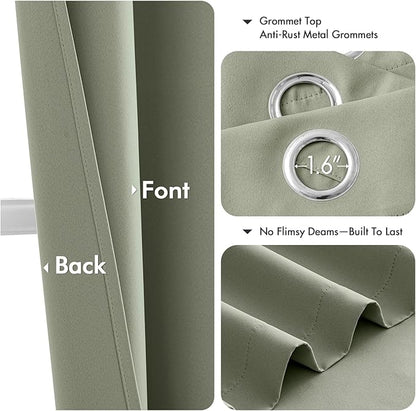 MIULEE Blackout Curtains for Bedroom Living Room 2 Panels, Thermal Insulated - Image 4