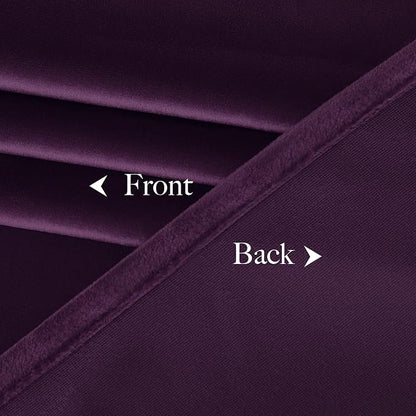 NICETOWN Purple Blackout Velvet Curtains 84 inch Long, Dark Purple - Image 9