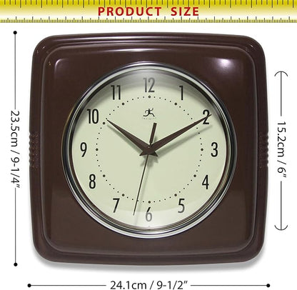 Infinity Instruments Square Retro Wall Clock - Image 7