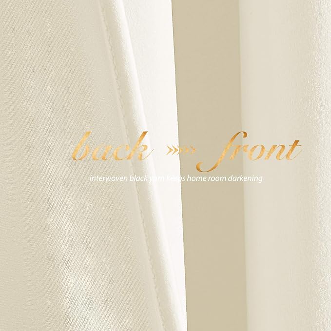 NICETOWN Luxury Velvet Curtains 63 inches, Sound Reducing Heavy Matt Solid Rod - Image 5