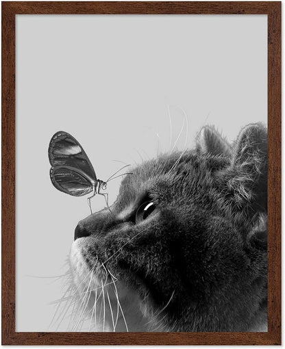 Poster Master Butterfly on Cat Print by PosterMaster