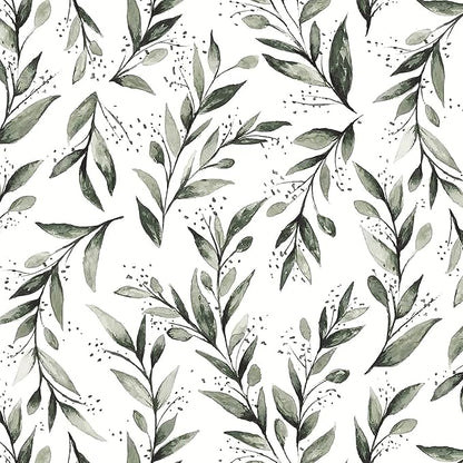 Livebor Olive Leaf Wallpaper Peel and Stick Leaf Contact Paper 17.7inch x - Image 9
