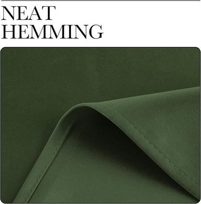 NICETOWN Dark Green Blackout Cafe Satin Curtains - Image 7