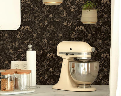 FLFK Peel and Stick Wallpaper Black Gothic Wall Paper - Image 3