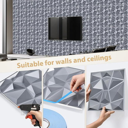 Heikki 30 Pack 3D Wall Panel for Interior Wall Décor, PVC Flower Textured Wall - Image 3