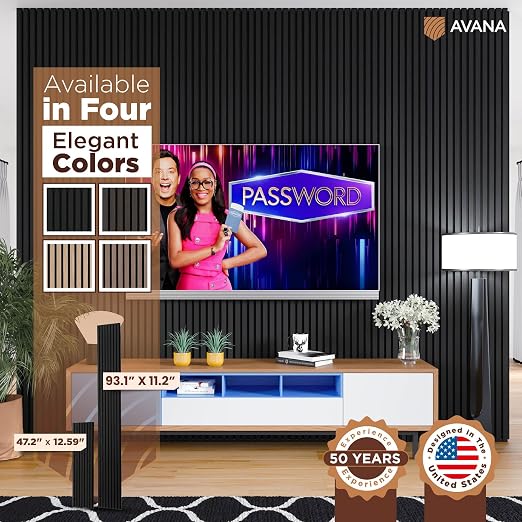 Avana Acoustic Wood Wall Panels – 94.4 X 12.6 Inch Black Oak Acoustic Panels 4 - Image 7