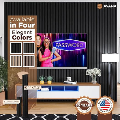 Avana Acoustic Wood Wall Panels – 94.4 X 12.6 Inch Black Oak Acoustic Panels 4 - Image 7