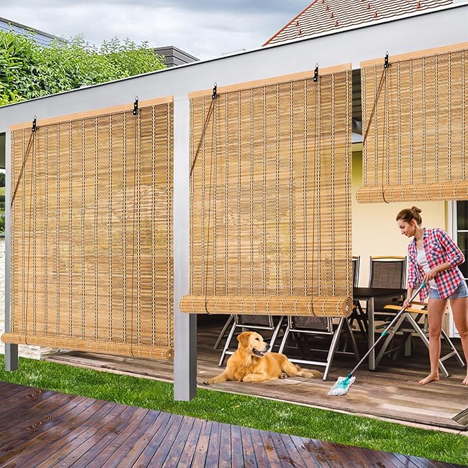 24x48 Inch Bamboo Blinds for Interior Windows, Light-Filtering & Privacy - Image 2