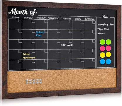 4 THOUGHT Chalkboard Calendar Corkboard Combo by 4Thought
