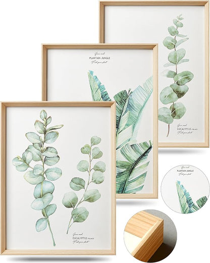 Framed Wall Art, Minimalist Botanical Canvas Wall Art by HesenDot