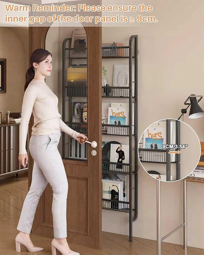 UMDONX Behind The Door Bathroom Shelf Narrow 5-Tier, Space-Saving Slim Storage - Image 3