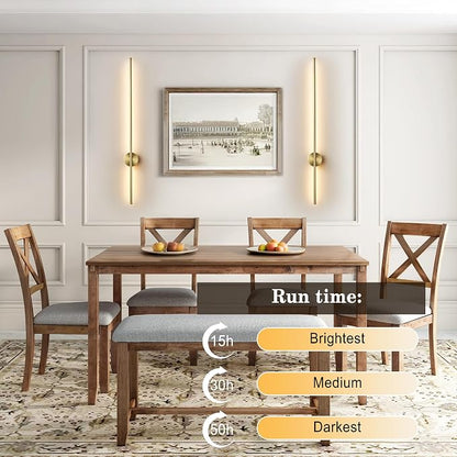Battery Operated Modern Wall Sconces, Dimmable Wireless Wall Light Set of Two - Image 3