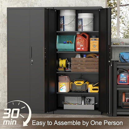 GREATMEET Metal Garage Storage Cabinets, Utility Cabinet - Image 4