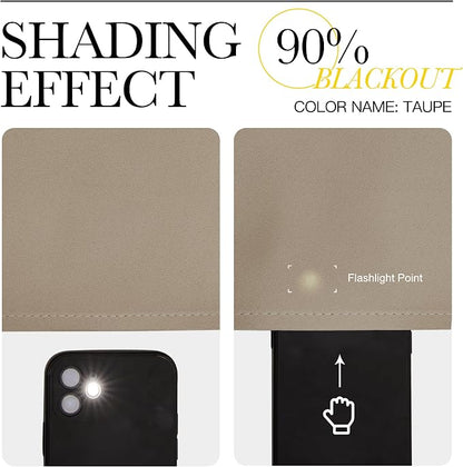 NICETOWN Blackout Curtains for Living Curtains, 52 by 63 Inch, Window Treatment - Image 4