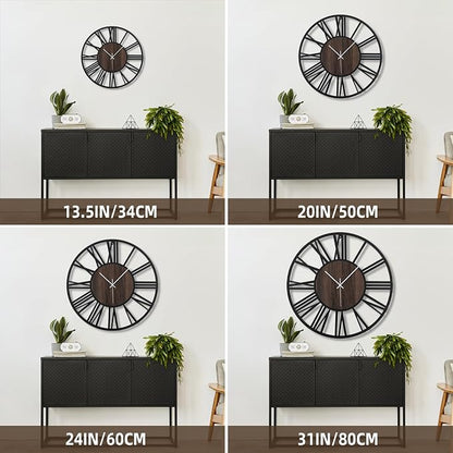 Large Wall Clock for Living Room Decor, 16 Inch Non Ticking Silent, Battery - Image 2