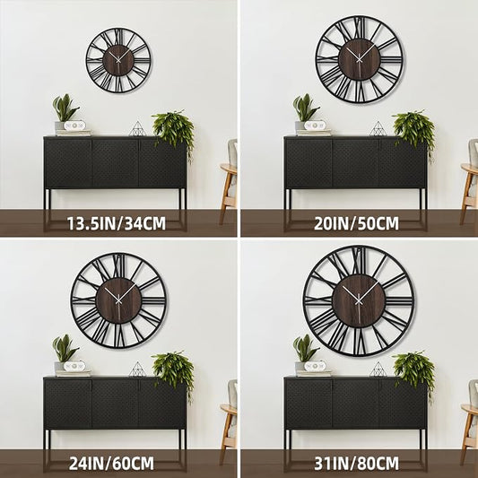 Large Wall Clock for Living Room Decor, 16 Inch Non Ticking Silent, Battery - Image 2