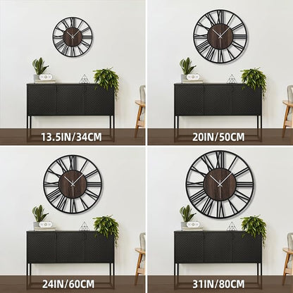 Large Wall Clock for Living Room Decor, 14 Inch Non Ticking Silent, Battery - Image 2