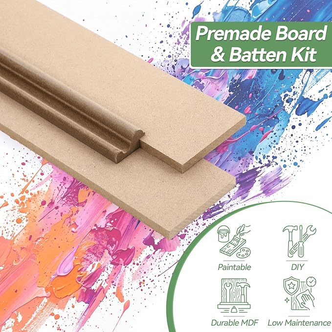 12 Pcs MDF Board and Batten Wall Panel Kits - Image 4