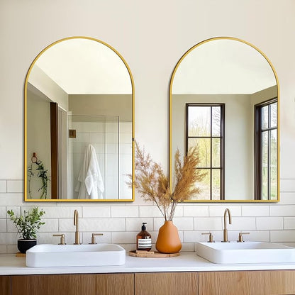 FICTOR Bathroom Mirror for Wall, Arched Vanity Bathroom Mirror for Over Sink by FICTOR