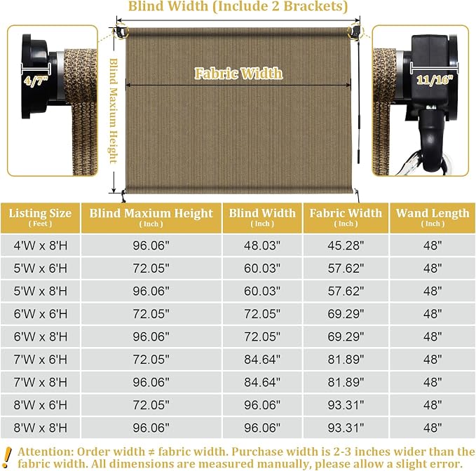 Shade&Beyond Outdoor Roller Shades - Image 3