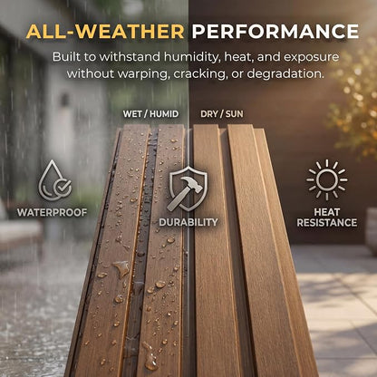 From Plain to Beautiful in Hours WPC Exterior Wall Slat Panels Waterproof - Image 3