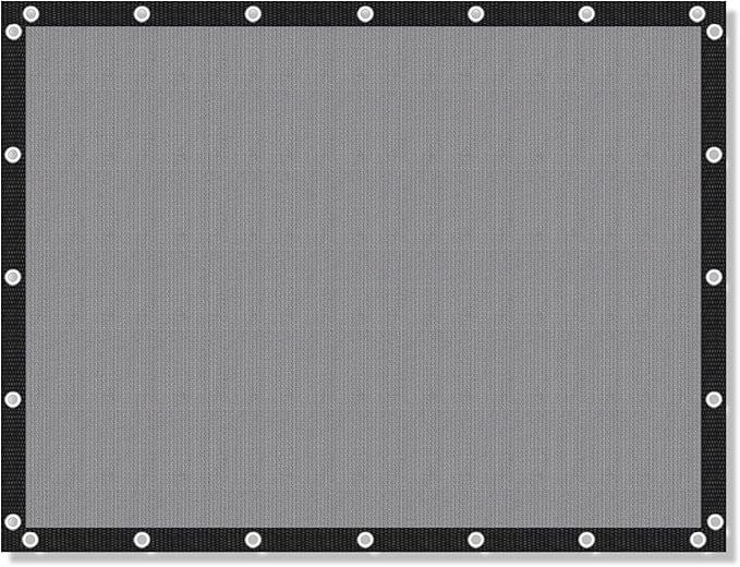 VICLLAX Shade Fabric Sun Shade Cloth with Every 2 FT Grommets for Patio Garden Pergola Cover Canopy 8x21 FT, Light Grey