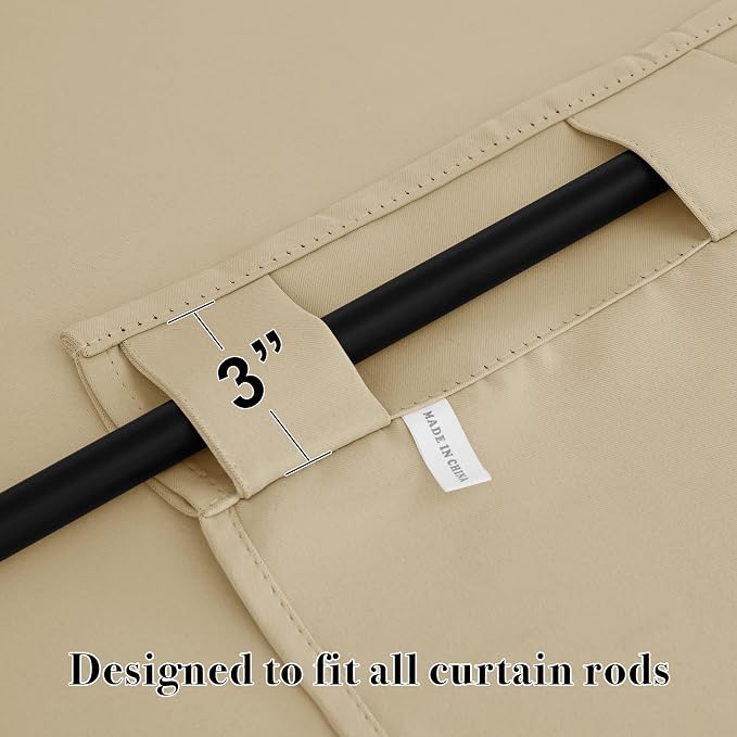 RYB HOME Blackout Curtains for Living Room, Privacy Thermal Insulating Window - Image 5