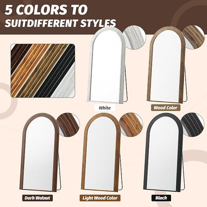 Antok Full Length Mirror 76"×41" Floor Mirror Standing Tall Mirror, Arched - Image 8