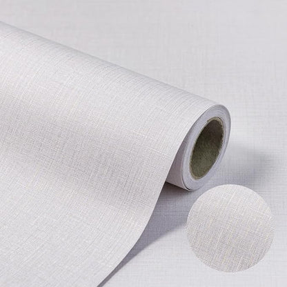 Beige Wallpaper Grasscloth Peel and Stick Wallpaper 15.7"x 118" Fabric Contact by TAPETYLLER