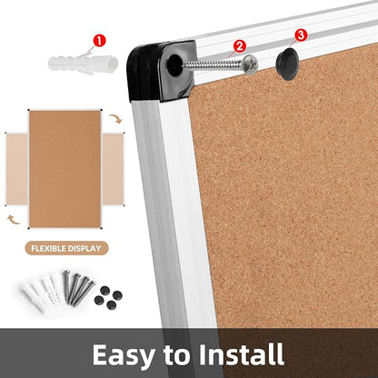 Extra Large Cork Bulletin Board 96" X 48", Wall Mounted Notice Pin Board - Image 7