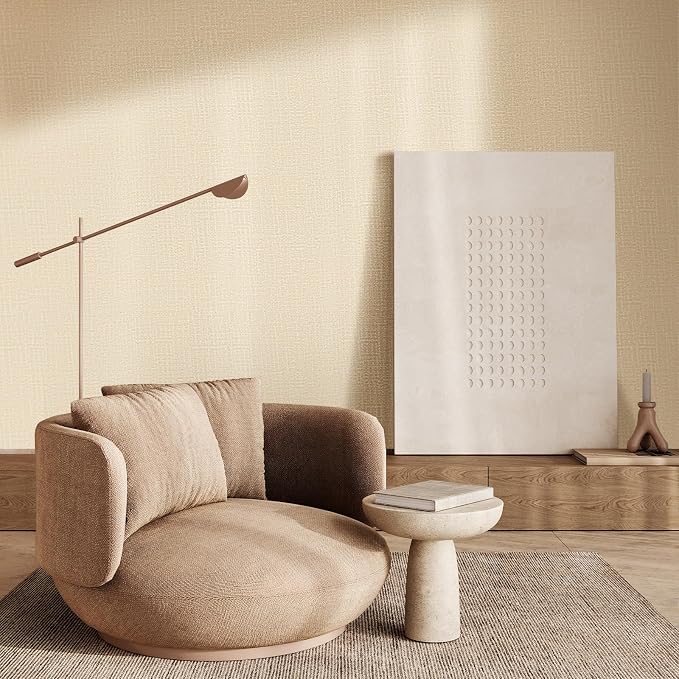 WADILE Grasscloth Peel and Stick Wallpaper 15.7in x 78.7in, Textured Contact - Image 3