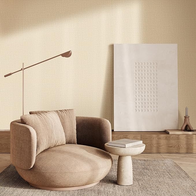 WADILE Grasscloth Peel and Stick Wallpaper 15.7in x 196.8in, Textured Contact - Image 3