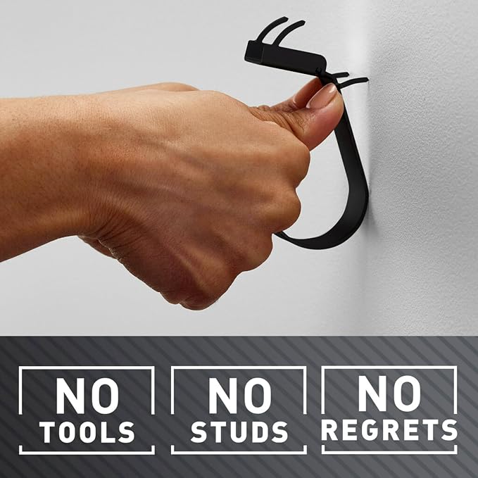 3M CLAW 15 lb. 2 Drywall Black Hooks & 2 Extra Picture Hangers, Heavyweight - Image 8