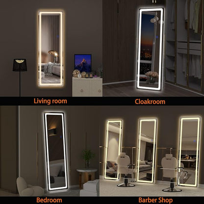 Hasipu Full Length Mirror with Lights, Full Body Dressing Standing, Hanging - Image 6